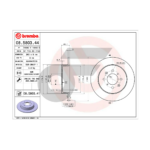 BREMBO จานเบรคหลัง CITY GM2, GM3 1.5 ปี07-14, CIVIC ES DIMENSION 1.7 ปี01-05 |260MM. 5รู - Image 4