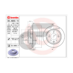 BREMBO จานเบรคหลัง TUCSON 2.0 2WD ปี10 ปี10, KIA SPORTAGE III SL 1.6 GDI |262MM. 4รู - Image 4