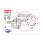 BREMBO จานเบรคหลัง AVEO 1.4 1.6 ปี07-ON, OPTRA 1.6 1.8 ปี03-ON |257MM. 5รู - Image 4