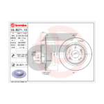 BREMBO จานเบรคหลัง ACCORD GEN8 2.0 2.4 ปี08-12, HR-V 1.8 ปี14 |282MM. 5รู - Image 4