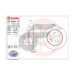 BREMBO จานเบรคหลัง CAMRY ACV40 2.0 2.4, ACV50 2.0 2.5 ปี06-17 |281MM. 5รู - Image 4