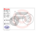 BREMBO จานเบรคหลัง MAZDA 2 SKY 1.5D ปี14-ON |255MM. 5รู - Image 4
