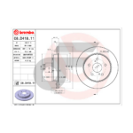 BREMBO จานเบรคหลัง CAMRY V70 2.5 ปี18-ON, CHR 1.8 ปี16-ON, ES200-350 ASZ10 ปี18-ON, NX Z1, ES 300H ปี14-ON |281MM. 4รู - Image 4