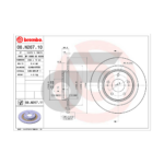 BREMBO จานเบรคหลัง OUTLANDER, ASX, DELICA ปี12-ON |302MM. 5รู - Image 4