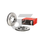 BREMBO จานเบรคหน้า URVAN E24 ปี98-ON, BIG M 4WD, FRONTIER D22 YD25 ปี98-ON |260MM. 4รู - Image 2