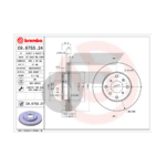 BREMBO จานเบรคหน้า ACCORD 2.3 งูเห่า ปี98-02, CRV GEN1 2.0 ปี96-01 |260MM. 6รู - Image 4