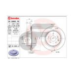 BREMBO จานเบรคหลัง X-TRAIL T30 T31 ปี02-ON |292MM. 5รู - Image 4