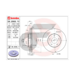 BREMBO จานเบรคหน้า X-TRAIL T30 ปี02-ON |280MM. 5รู - Image 4