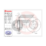 BREMBO จานเบรคหน้า TUCSON 2.0 2WD ปี10 ปี10, KIA SPORTAGE II 2.0 CRDI 4WD ปี10 |280MM. 4รู - Image 4