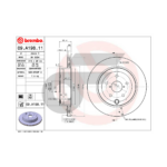 BREMBO จานเบรคหลัง IMPREZA GRB GRF 2.5 STI HC ปี08-12, WRX STI VAB 2.5 ปั๊มดำ STI HC ปี14-18 |316MM. 4รู - Image 4