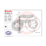 BREMBO จานเบรคหน้า HIACE COMMUTER D4D 2.5 3.0 KDH200-223, VENTURY HC ปี05-18 |285MM. 6รู - Image 4