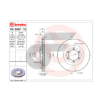 BREMBO จานเบรคหน้า COLORADO 2WD 4WD สูง ปี02-ON, NEW COLORADO เตี้ย ปี12-ON, DMAX 4WD, GOLD 4WD ปี07-12, PLATINUM 4WD, MU-7 ปี02-ON, ALL NEW DMAX 2WD HI-LANDER ยกสูง 1.9 DDI ปี12-ON |280MM. 5รู - Image 4