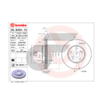BREMBO จานเบรคหน้า PRIUS 1.8 HYBRID ปี10-ON, CT200H HYBRID ปี10-ON |255MM. 6รู - Image 4