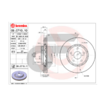 BREMBO จานเบรคหน้า ALPHARD ANH20 2.4 3.5, VELLFIRE ปี09-14, ALPHARD ANH30 2.5 3.5, VELLFIRE ปี15-ON |296MM. 5รู - Image 4
