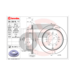BREMBO จานเบรคหลัง LAND CRUISER 200 4.5D 4.6 4.7 V8 ปี07-ON, LX570 URJ201 |345MM. 5รู - Image 4