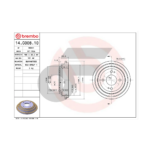 BREMBO จานเบรคหลัง BRIO 5DR, AMAZE 4DR 1.2 ปี11-ON, JAZZ GD 1.5 ปี02-07 |180MM. 5รู - Image 4
