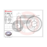 BREMBO จานเบรคหลัง DMAX 2WD, GOLD 2WD ปี07-12, PLATINUM 4X3 ปี02-ON |254.1MM. 4รู - Image 4