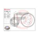 BREMBO จานเบรคหลัง RANGER 2WD 4WD ปี98-05, RANGER T6 เตี้ย ปี12-ON, FIGHTER 2WD 4WD ปี98-05, BT-50 2WD ปี06-11, BT-50 PRO 2.2 3.2 เตี้ย ปี12-20 |270MM. 5รู - Image 4