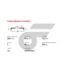 BREMBO จานเบรคหลัง VIGO 2WD, SMART, REVO 2WD ปี04-ON |254MM. 5รู - Image 5