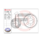 BREMBO จานเบรคหลัง HIACE COMMUTER D4D KDH200-223 ปี05-12 |254MM. 6รู - Image 4