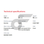 BREMBO ผ้าเบรคหน้า SUPRA (DB) 2.0 (DB22, DB21, DB23), 3.0 GR (DB41, DB42, DB43) ปี19-ON - Image 5