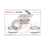 BREMBO ผ้าเบรคหน้า CIVIC FD (2.0 VTEC), FB (1.8 2.0 VTEC) ปี06-15, ACCORD GEN7 (2.0 2.4 3.0) ปี03-07 ,GEN8 (2.4 3.0) ปี08-12, BRV ปี16-ON, STREAM (2.0) ปี02-07, STEPWAGON (2.0) ปี09-14 - Image 4