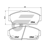 BREMBO ผ้าเบรคหน้า INTEGRA DC2 ปี94 - Image 4