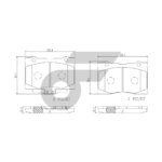 BREMBO ผ้าเบรคหน้า ACURA RL (รถนอก) ปี05-12 - Image 4