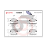 BREMBO ผ้าเบรคหลัง CRV GEN5 1.6 TURBO (ดีเซล), 2.4 (เบนซิน) 2WD 4WD ปี17-ON - Image 4