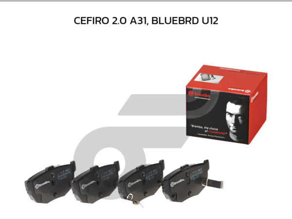 BREMBO ผ้าเบรคหลัง CEFIRO 2.0 A31, BLUEBRD U12