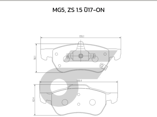 BREMBO ผ้าเบรคหน้า MG5, ZS 1.5 ปี17-ON