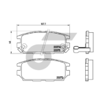 BREMBO ผ้าเบรคหลัง LANCER EVOLUTION 2 3 4 5 6 - Image 4