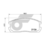 BREMBO ผ้าเบรคหน้า PAJERO 3.2 3.5 ปี99-ON - Image 5