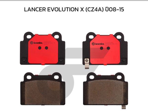 BREMBO ผ้าเบรคหลัง LANCER EVOLUTION X (CZ4A) ปี08-15