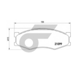 BREMBO ผ้าเบรคหน้า BIG-M D21 D22 2.5D ปี88-00 - Image 5