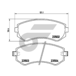 BREMBO ผ้าเบรคหน้า CEFIRO 2.0 12V A31 ปี89, 240SX - Image 4