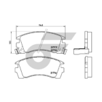 BREMBO ผ้าเบรคหน้า NV ปี91 - Image 4