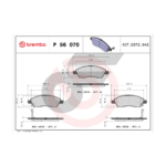 BREMBO ผ้าเบรคหน้า MARCH K13 ECO, ALMERA ECO ปี10-ON, NOTE ปี17-ON, TIIDA ปี06-ON - Image 4