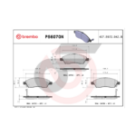 BREMBO ผ้าเบรคหน้า MARCH K13 ECO (1.2), ALMERA ECO (1.2), NOTE (1.2) ปี17, TIIDA (1.6 1.8) ปี06-12 - Image 4