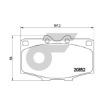 BREMBO ผ้าเบรคหน้า HILUX LN SURF, LANDCRUISER ปี83-89 - Image 4
