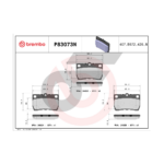 BREMBO ผ้าเบรคหลัง IS250 GSE20 V6 ปี05-13, IS200T 300 350 ปี13-ON, GS300 GRS190, GRS195 ปี05-ON - Image 4