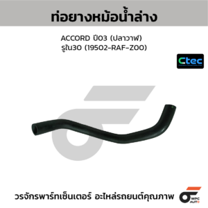 CTEC ท่อยางหม้อน้ำล่าง ACCORD ปี03 (ปลาวาฬ) | รูใน30 | 19502RAFZ00