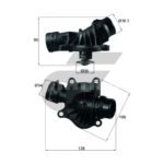 MAHLE วาล์วน้ำ+เสื้อ BMW MINI M47 M57 N47 ดีเซล / 3 (E46 E90) 5 (E60) 7 (E65 E66) X (E83 E70) | 105องศา - Image 5