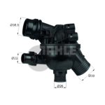 MAHLE วาล์วน้ำควบคุมไฟฟ้า BMW MINI N43 N46 / 3 (E90) 5 (E60) | 102องศา - Image 5