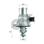 MAHLE วาล์วน้ำควบคุมไฟฟ้า CRUZE 1.6, 1.8, SONIC 1.6 | 105องศา - Image 5