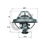 MAHLE วาล์วน้ำ BMW MINI M40 M42 M50 M52 / 3 (E30 E36) 5 (E34) | 88องศา - Image 5
