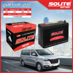 SOLITE แบตเตอรี่แห้ง CMF100R | 100แอมป์ 750 CCA / ฐานมีปีก ยาว 32.5 cm. (H1)