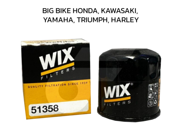 WIX ไส้กรองน้ำมันเครื่อง BIG BIKE HONDA, KAWASAKI, YAMAHA, TRIUMPH, HARLEY