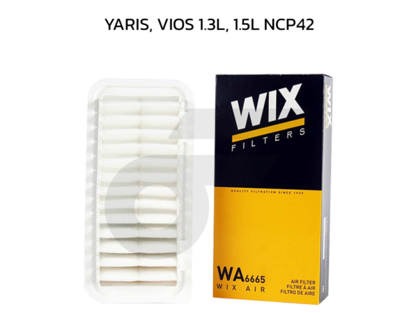 WIX ไส้กรองอากาศ YARIS, VIOS 1.3L, 1.5L NCP42