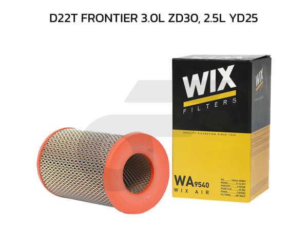 WIX ไส้กรองอากาศ D22T FRONTIER 3.0L ZD30, 2.5L YD25
